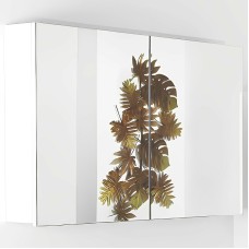 Зеркальный шкаф Boheme Armadi Art Vallessi 100 546-W с подсветкой Белый глянец