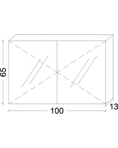 Зеркальный шкаф Boheme Armadi Art Vallessi 100 546-W с подсветкой Белый глянец