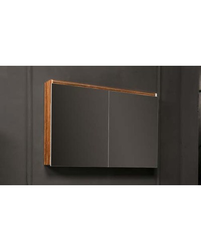 Зеркальный шкаф Boheme Armadi Art Vallessi 100 546-Z с подсветкой Зебрано глянец