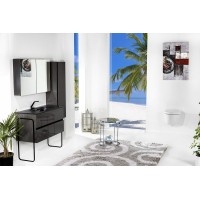 Зеркальный шкаф Boheme Armadi Art Vallessi 100 546-A glossy с подсветкой Антрацит глянец