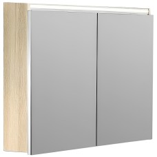 Зеркальный шкаф Boheme Armadi Art Vallessi 80 547-L с подсветкой Дуб светлый матовый