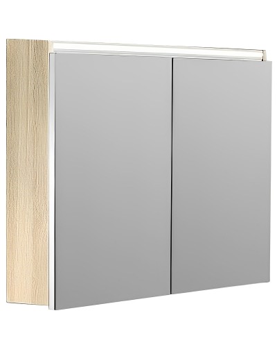 Зеркальный шкаф Boheme Armadi Art Vallessi 80 547-L с подсветкой Дуб светлый матовый