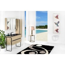 Зеркальный шкаф Boheme Armadi Art Vallessi 80 547-L с подсветкой Дуб светлый матовый