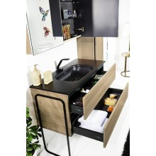 Зеркальный шкаф Boheme Armadi Art Vallessi 80 547-L с подсветкой Дуб светлый матовый