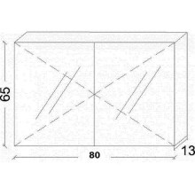 Зеркальный шкаф Boheme Armadi Art Vallessi 80 547-L с подсветкой Дуб светлый матовый