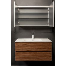 Зеркальный шкаф Boheme Armadi Art Vallessi 80 547-Z с подсветкой Зебрано глянец