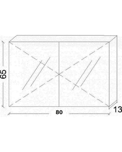 Зеркальный шкаф Boheme Armadi Art Vallessi 80 547-Z с подсветкой Зебрано глянец