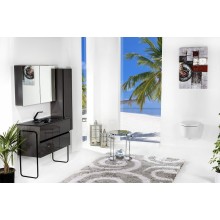 Зеркальный шкаф Boheme Armadi Art Vallessi 80 547-A glossy с подсветкой Антрацит глянец