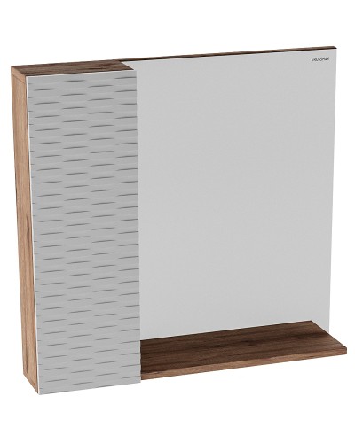 Зеркало со шкафом Grossman Альба 80 L 208006 Веллингтон Белое матовое