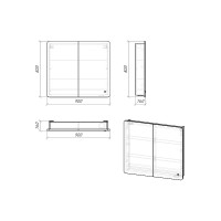 Зеркальный шкаф Grossman Адель 90 209004 с подсветкой Белый