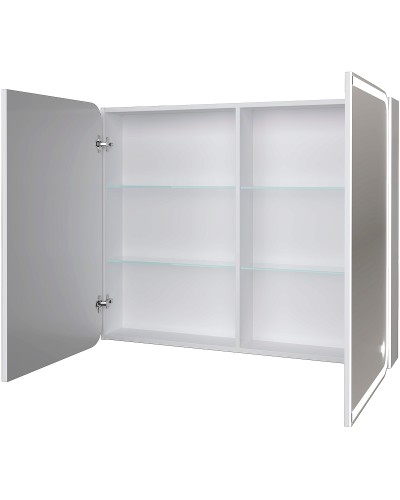 Зеркальный шкаф Grossman Адель 100 2010004 с подсветкой Белый