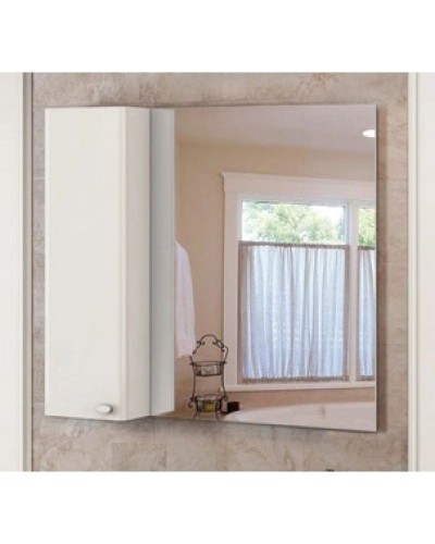 Зеркальный шкаф 100х80 см белый глянец Comforty Неаполь 00004139023