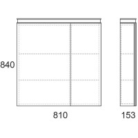 Зеркальный шкаф 81х84 см белый OWL 1975 Ragnar OW02.04.00