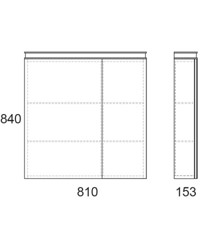 Зеркальный шкаф 81х84 см белый OWL 1975 Ragnar OW02.04.00