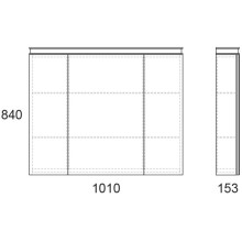 Зеркальный шкаф 101х84 см белый OWL 1975 Ragnar OW02.05.00