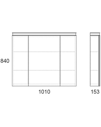 Зеркальный шкаф 101х84 см белый OWL 1975 Ragnar OW02.05.00