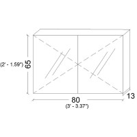 Зеркальный шкаф Boheme Armadi Art Vallessi 80 547-D с подсветкой Dark oak