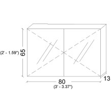 Зеркальный шкаф Boheme Armadi Art Vallessi 80 547-D с подсветкой Dark oak