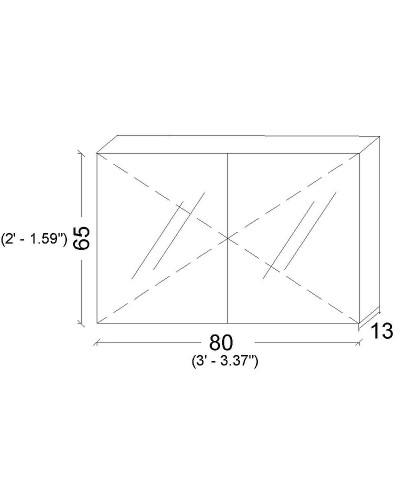 Зеркальный шкаф Boheme Armadi Art Vallessi 80 547-D с подсветкой Dark oak