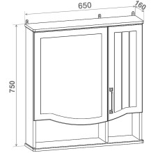 Зеркальный шкаф Runo Марсель 60 00-00001219 Мята