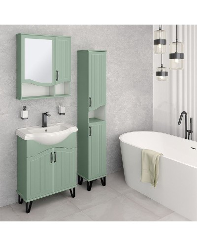 Зеркальный шкаф Runo Марсель 60 00-00001219 Мята