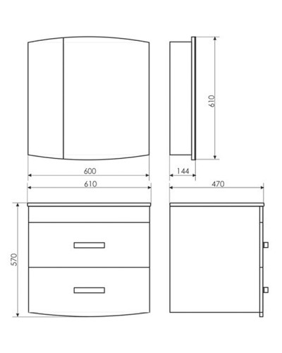 Зеркальный шкаф Comforty Лаура 60 00003119850 Белый глянцевый