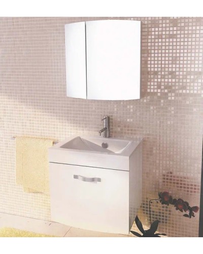 Зеркальный шкаф Comforty Лаура 60 00003119850 Белый глянцевый