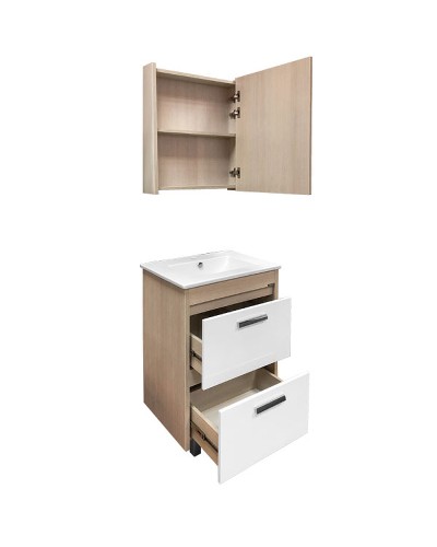 Зеркальный шкаф Comforty Тулуза 60 00003121350 Сосна лоредо