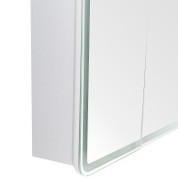 Зеркальный шкаф BelBagno Marino 80 SPC-MAR-800/800-2A-LED-TCH с подсветкой Белый