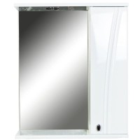 Зеркальный шкаф 60х71 см белый глянец Orange Лотос Lo-60ZS