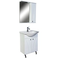 Зеркальный шкаф 60х71 см белый глянец Orange Лотос Lo-60ZS