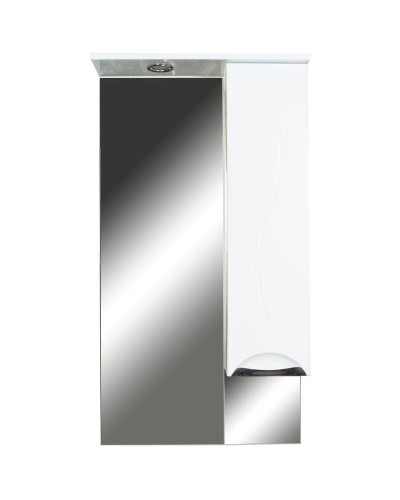 Зеркальный шкаф 57х108 см белый глянец Orange Глория Gl-60ZS