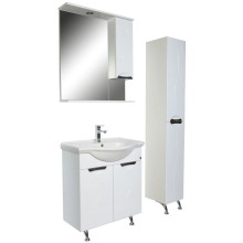 Зеркальный шкаф 75х87 см белый глянец Orange Глория Gl-75ZS