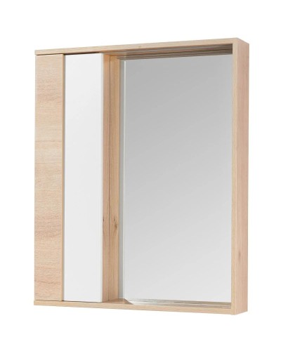Зеркальный шкаф 60х85,2 см белый глянец/дуб эврика Акватон Бостон 1A240202BN010