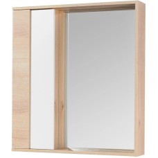 Зеркальный шкаф 75х85,2 см белый глянец/дуб эврика Акватон Бостон 1A240302BN010