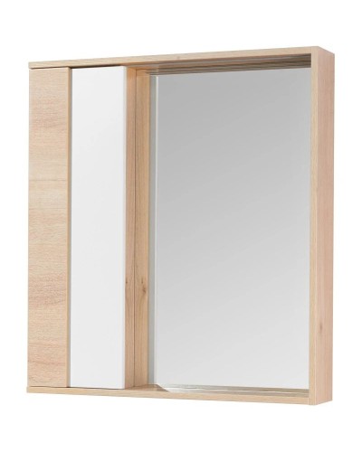 Зеркальный шкаф 75х85,2 см белый глянец/дуб эврика Акватон Бостон 1A240302BN010