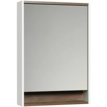 Зеркальный шкаф белый глянец/таксония темная 60х85 см Акватон Капри 1A230302KPDB0