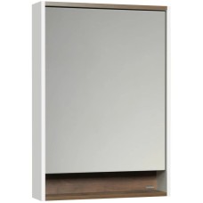 Зеркальный шкаф белый глянец/таксония темная 60х85 см Акватон Капри 1A230302KPDB0