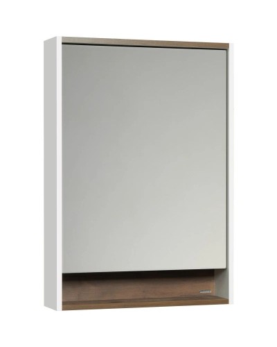 Зеркальный шкаф белый глянец/таксония темная 60х85 см Акватон Капри 1A230302KPDB0