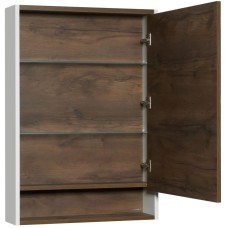 Зеркальный шкаф белый глянец/таксония темная 60х85 см Акватон Капри 1A230302KPDB0