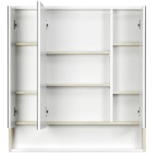 Зеркальный шкаф 80х86 см белый глянец/ясень фабрик Акватон Рико 1A215302RIB90