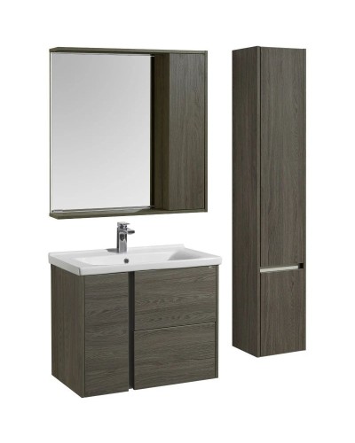 Зеркальный шкаф 80х83,3 см грецкий орех R Акватон Стоун 1A228302SXC80