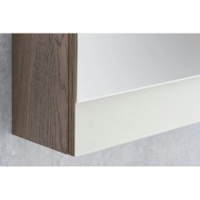 Зеркальный шкаф белый глянец/дуб навара 45,9х81,9 см Акватон Эмма 1A221802EAD80