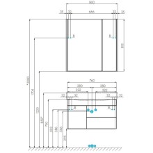 Зеркальный шкаф 80х81 см белый глянец Акватон Беверли 1A237102BV010