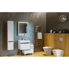 Зеркальный шкаф 60х85 см белый глянец Акватон Капри 1A230302KP010