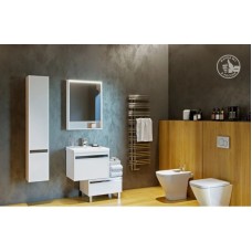 Зеркальный шкаф 60х85 см белый глянец Акватон Капри 1A230302KP010