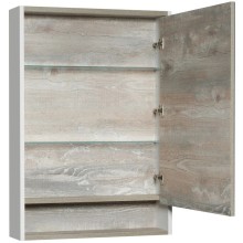 Зеркальный шкаф белый глянец/бетон пайн 60х85 см Акватон Капри 1A230302KPDA0