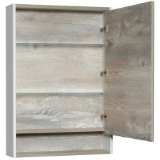 Зеркальный шкаф белый глянец/бетон пайн 60х85 см Акватон Капри 1A230302KPDA0