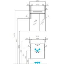 Зеркальный шкаф 60х78 см дуб макиато Акватон Сильва 1A216202SIW50