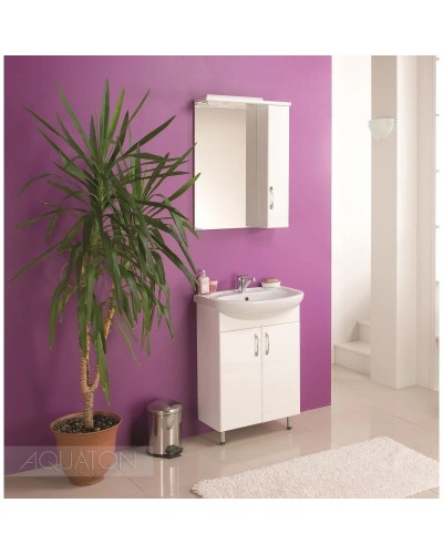 Зеркальный шкаф 58,6х79,8 см белый глянец R Акватон Онда 1A009802ON01R